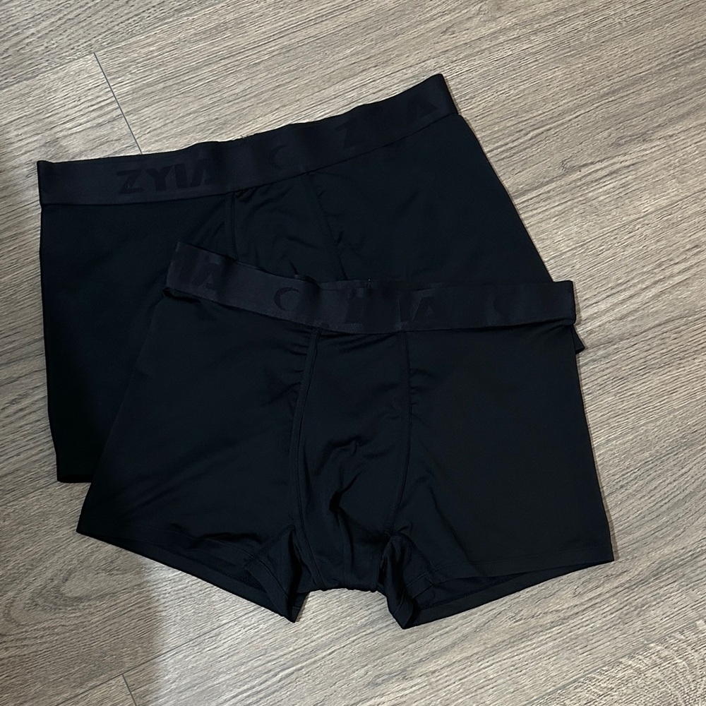 ZYIA Men's Classic Black Boxer Briefs - 2 pack